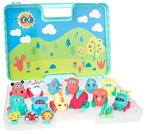 JCtoys Play Cars Animal Thema Draaghoes 17 Stuks Gift Set