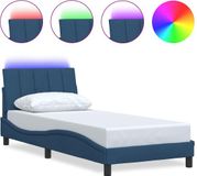 vidaXL Bedframe "Hanko" 90x200 cm Stof Blauw