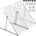Panneau solaire - Support réglable - 114,3 cm - Lot de 2 - Pliable - Angles réglables multiples - Alliage d'aluminium - Convient aux camping-cars, toits et bateaux