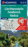 KOMPASS Wanderkarte 21 Liechtenstein, Feldkirch, Vaduz 1:50.000