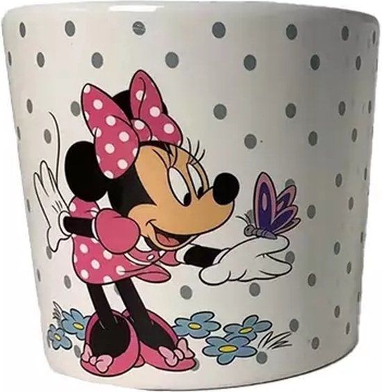 Disney - Bloempot Minnie Mouse Aardewerk Roze/Wit 10.5x11 cm