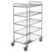 Hupfer Servicetrolley van 18/10-rvs - 5 plateaus - Draagvermogen 150 kg tot 200 kg