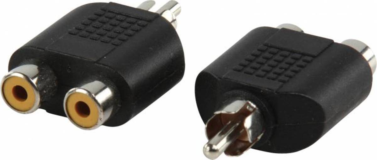 Easyfiks Tulp Adapter RCA Male - 2x Contra RCA Female