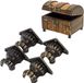 OEM Allecto Premium Decoratieve Koperen Sieradendoos Voetbeschermers - Set van 4 Stuks