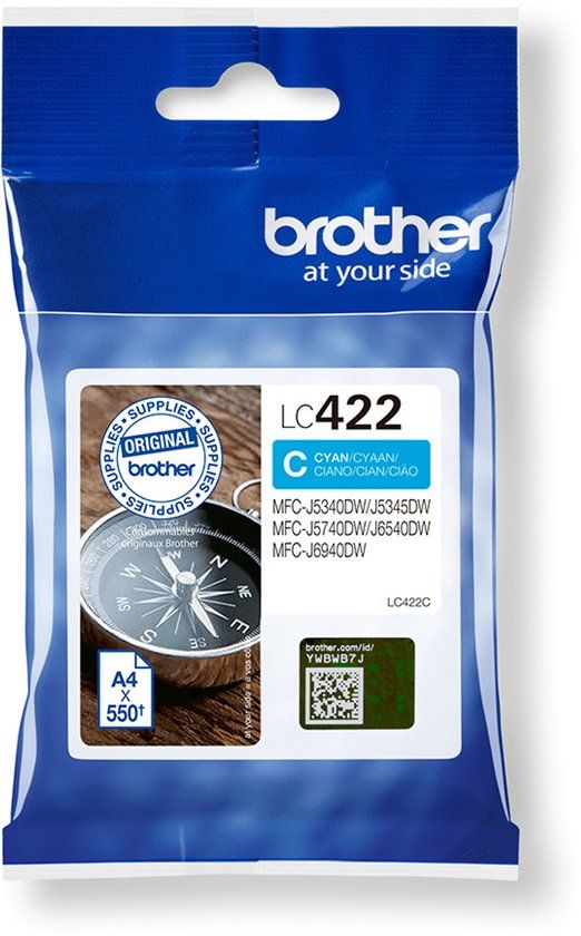 Brother LC-422C Cyaan Inktcartridge