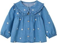 Vertbaudet Denim babyblouse met borduursels