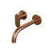BRAUER Copper Carving inbouw wastafelmengkraan met gebogen uitloop en rozetten model A2 koper geborsteld PVD