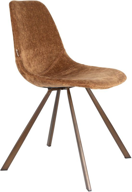 Dutchbone Franky Eetkamerstoelen Cognac - Set van 2