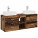 vidaXL Badkamerkast set Oud hout 129 x 41 x 79,5 cm