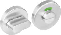 Intersteel Rosace pour porte de toilette/salle de bain, cylindre, acier inoxydable brossé