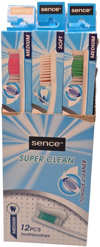 Sence Tandenborstel – Medium 3D-Super Clean 12st