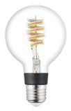 EGLO connect.z Smart-Home Ledlamp E27, G80 Globe, Matter, ZigBee | app en spraakbesturing Alexa, dimbaar, RGB, warmwit, 7 watt, gloeilamp, transparant, spiraalvormig