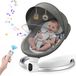 Lit électrique pour bébé avec Bluetooth - Lit pour bébé - Harnais de sécurité 5 points - 5 vitesses - 3 modes de minuterie - 10 mélodies - Convient aux bébés de 0 à 18 mois - Poids maximum supporté 10 kg - Couleur : vert