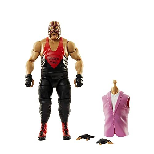 WWE HKP16 Elite WrestleMania Royal Rumble Vader actiefiguur, beweegbaar verzamelstuk met accessoires, speelgoedcadeau voor kinderen en fans vanaf 8 jaar