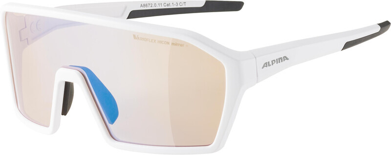 Alpina Ram HVLM+ Glasses, white matt/blue mirror