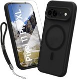 Oakshield Hoesje voor Google Pixel 11 Pro XL – Halftransparante Telefoonhoes – Schokbestendige Beschermhoes met Camerabescherming – Case in zwart