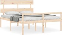 vidaXL Seniorenbed met hoofdbord massief hout 160x200 cm