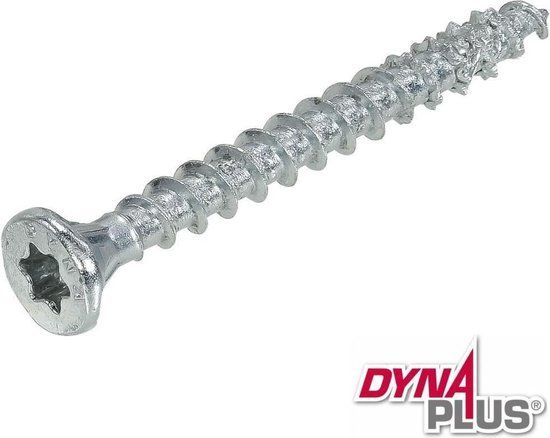 Dynaplus - Unischroeven - Torx 25 platkop - 5 x 35mm - Verzinkt - Voldraad (200 stuks)