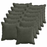 vidaXL - Kussensloop - 12 stuks - HOUTEN - Antraciet - 40 x 40 cm - Corduroy