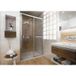 Ancosmart Porte Coulissante Droite, 2 Éléments Sans Seuil En Verre Sécurit Transparent 6 mm, 160x200 cm, Profil Argent Poli Brillant