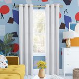 Sun Zero Halton Bright Vibes 100% Verduisterende Grommet Gordijnpaneel, 40 "x 84", Wit