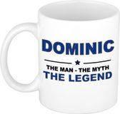 Bellatio Decorations naam cadeau mok - Dominic - man myth legend - koffiemok - 300 ml - collega - vaderdag