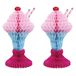 Beistle S55273AZ2 2 Stuk Honingraat Tissue Papier Ijs Decoraties Centerpieces voor Malt Shop 50's Thema Feestbenodigdheden, Donkerroze/Roze/Lichtblauw/Rood/Wit