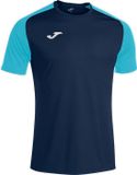 Joma Academy IV Shirt Korte Mouw Kinderen - Marine / Turquoise Fluor | Maat: 134
