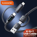 toocki câble de charge rapide USB-C vers Lightning 4-en-1