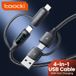toocki câble de charge rapide USB-C vers Lightning 4-en-1