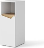 Vicco Marelle Halfhoge kast – 30 x 74.5 cm met deur en open vak Wit
