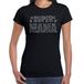 Bellatio Decorations Glitter Super Mama t-shirt zwart met steentjes/ rhinestones voor dames - Moederdag cadeaus - Glitter kleding/ foute party outfit S