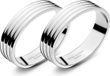 Georg Jensen Bernadotte Servetringen - Acier inoxydable brillant - Ø4 cm - Lot de 2 pièces