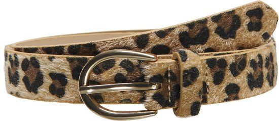 ONLY - ONLROMY HAIRY LEO AOP PU JEANS BELT ACC - Dames - Riemen - Peach Taffy