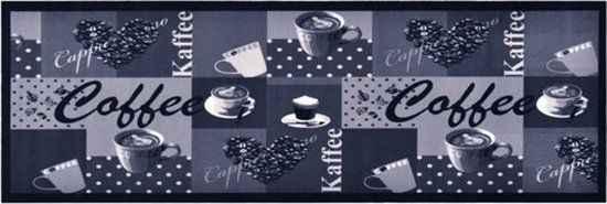 vidaXL Keukenmat Coffee Blauw 60x300 cm
