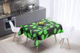Bonamaison Tafelkleed, Anti-Mold, Sneldrogend, Waterdicht, 100% Polyester Tafellaken, Neon groene rook, 140 x 140 Cm