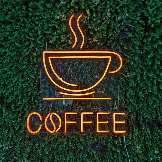 Groenovatie LED Neon Verlichting - Coffee - 70 x 57 cm - Warm Wit Licht