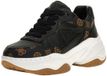 Guess Hapyy3 Lage Sneakers Vrouwen Zwart Leer EU 37