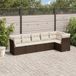 Maison Exclusive - Ensemble de jardin pour extérieur, composé de 6 pièces avec coussins, marron, en polyrotin