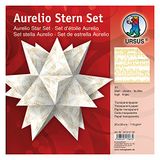 Ursus Aurelio 34125100 - vouwblaadjes ster noten, goud, 33 vellen, van transparant papier 115 g/m², ca. 20 x 20 cm, eenzijdig bedrukt, ideaal als kerstdecoratie