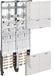 HAGER Complete installatieplaat universZ ZK3EN24, 1050mm, 4 voudig, 2 velden, type BKE-I