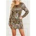 GUESS Marciano By Isla Robe à Sequins Noir Or Taille: 38