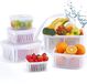 Boîte de conservation - Set de 5 pièces - Avec couvercle et tamis - Pour fruits et légumes - Sans BPA