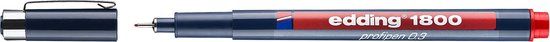 Edding 1800 Precisie fineliner - 0.35mm - Rood