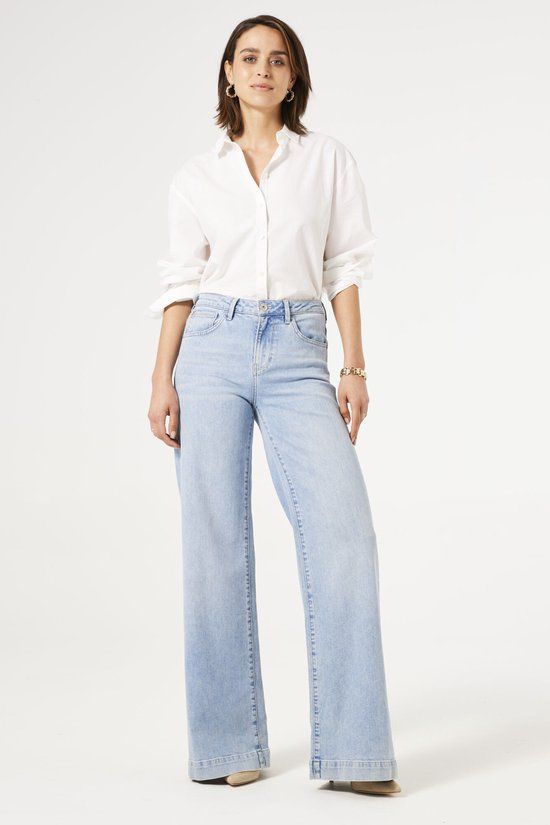 Garcia Celia Wide Dames Wide Fit Jeans Blauw