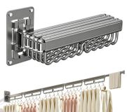 OEM Opvouwbare wasdroger met uitschuifbare stang, aluminium, zilverkleurig