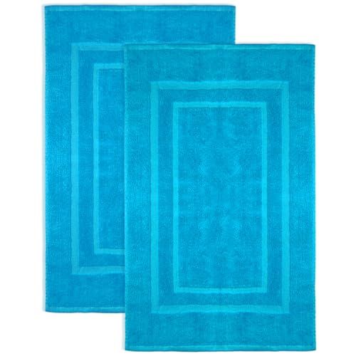 NatureMark Katoenen bad- en douchematjes, set van 2 stuks; topkwaliteit; 50 x 80 cm