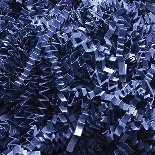 Box.it.pack.it Versnipperd Crinkle Zigzag Kraftpapier, Marineblauw, 200g