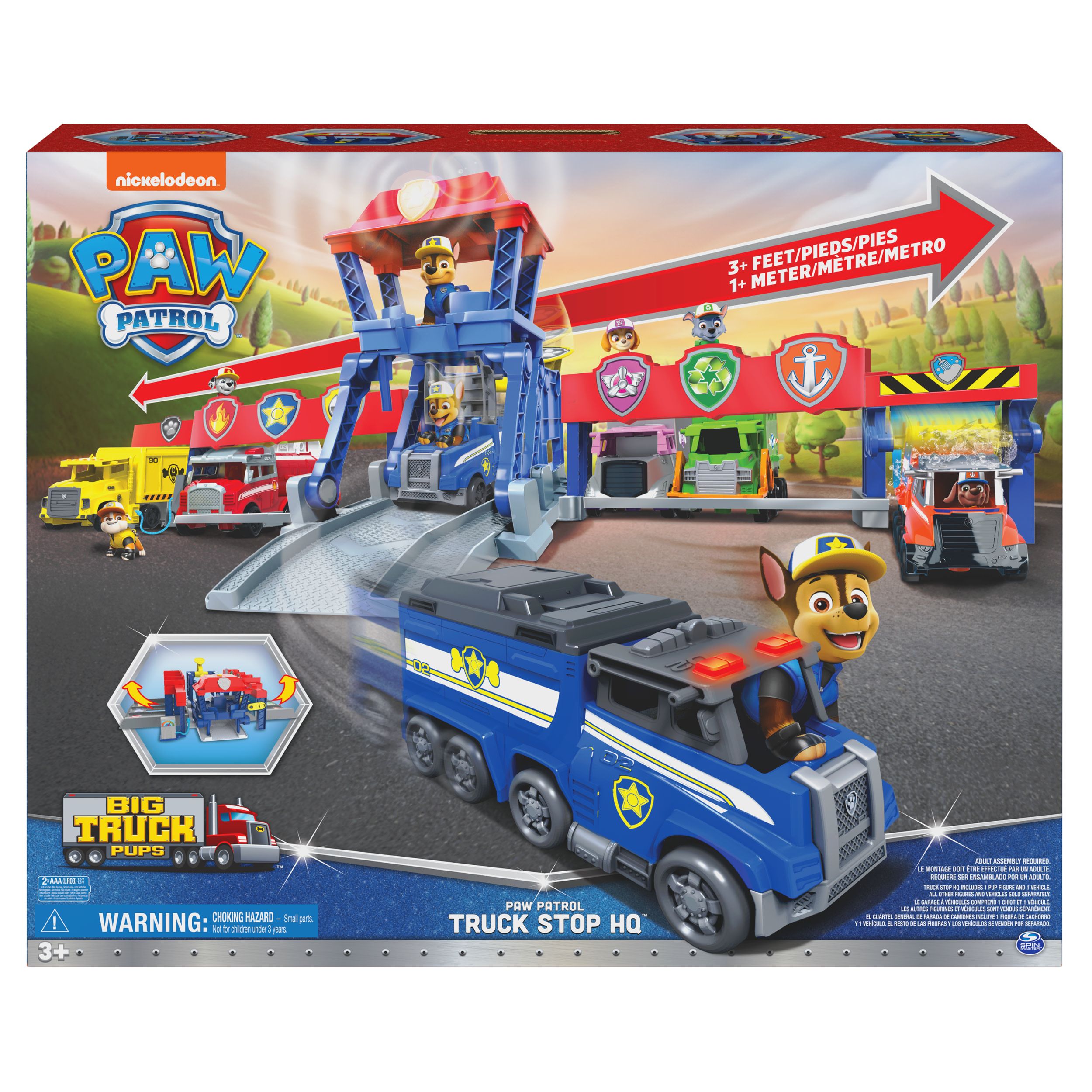 PAW Patrol Big Truck Pups Highway Rescue Hoofdkwartier + Licht en Geluid