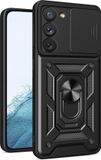 Techsuit Hoesje geschikt voor Samsung Galaxy S23 - Camshield Back Cover - Zwart